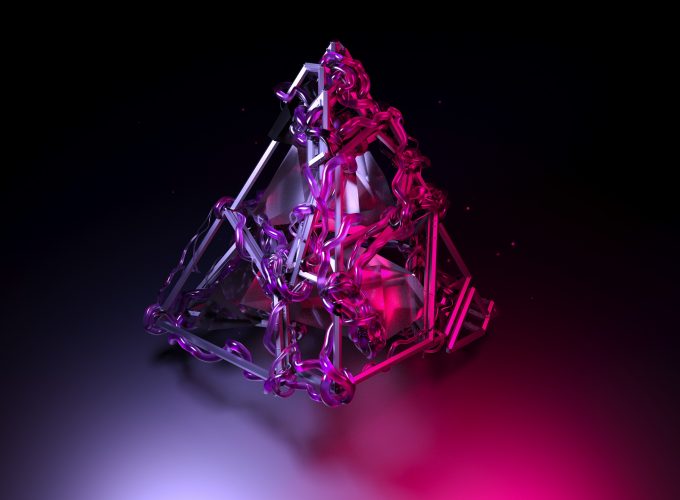 Wallpaper pyramid, 3D, violet, HD, Abstract 1260816992
